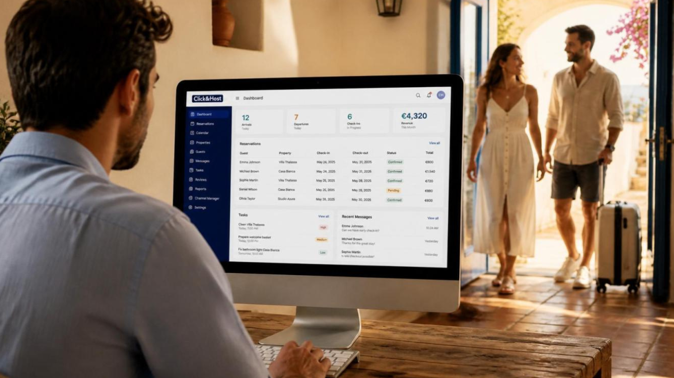 Host che gestisce il check-in con Click&Host